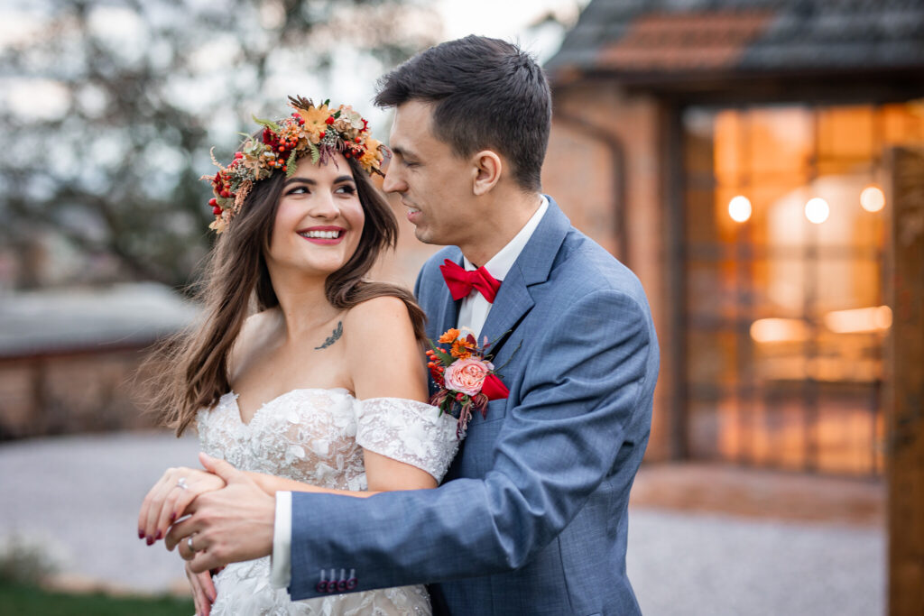 romantická svatební fotografie nevěsty a ženicha Praha