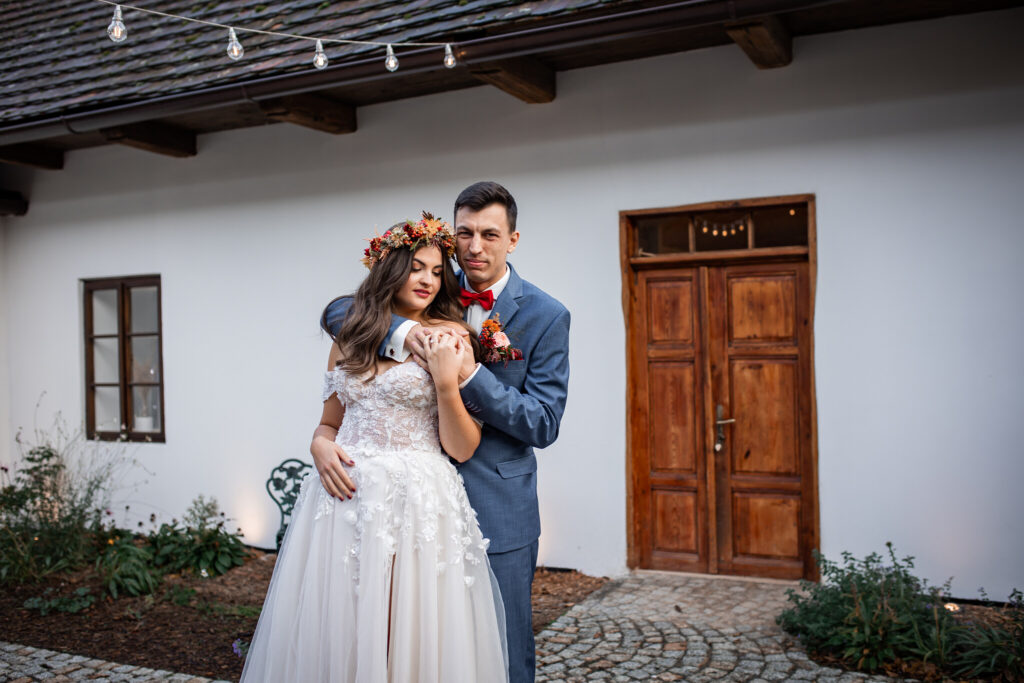 romantická svatební fotografie nevěsty a ženicha Praha